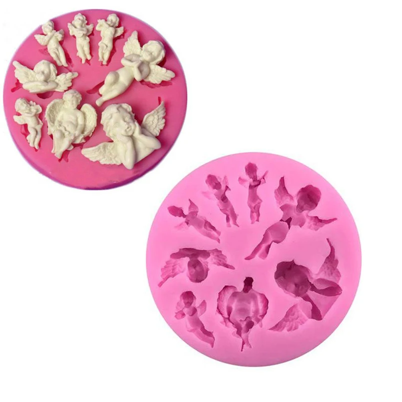 Silicone Cake Mold Cherub Angel Chocolate Molds Sugarcraft DIY Candy Fondant Moulds Soap Pastry