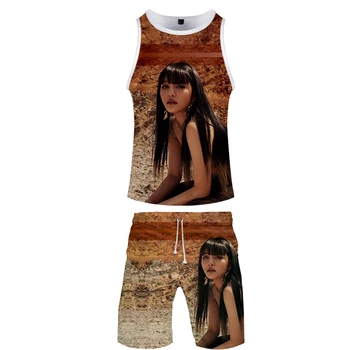 

(G)I-DLE Girl's Team Kpop Cool Harajuku 3D Streetwear two piece set Tank Tops and shorts accessories Fashion New Summer Men Set