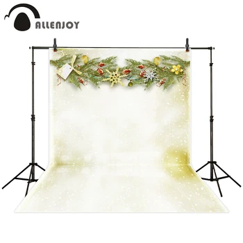 

Allenjoy background for photo christmas flower wreath pure color backdrop photobooth photocall printed photo prop