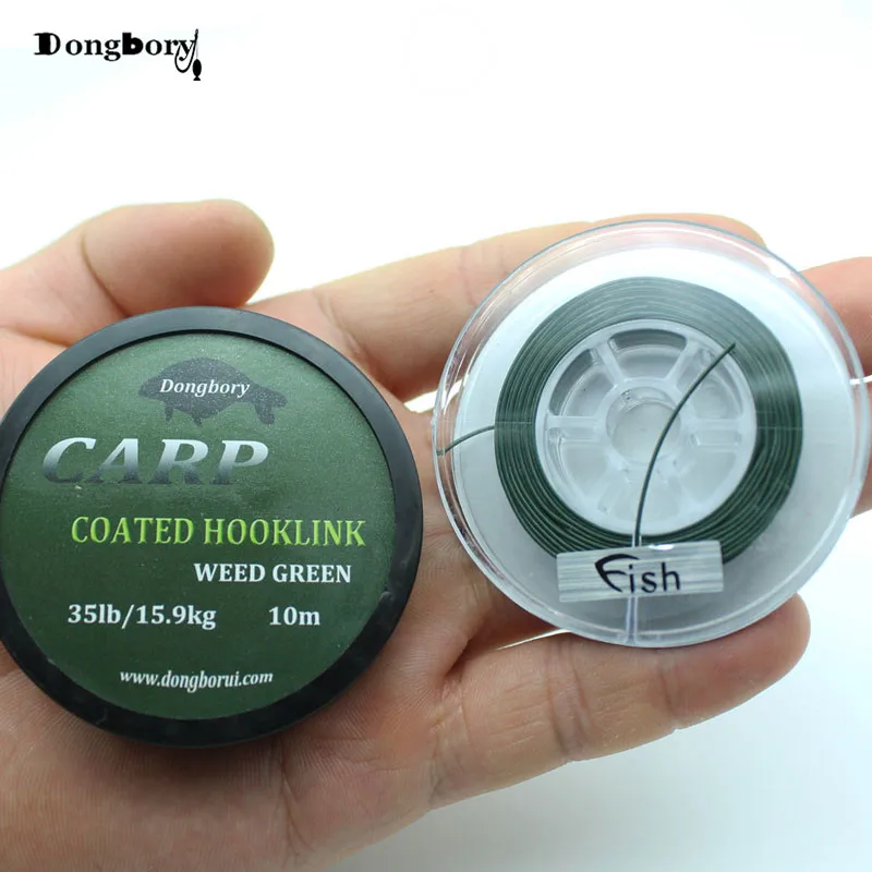 2PCS-10-M-Carp-Fishing-Line-Coated-Hook-Link-25-35-LB-Hooklength-Braid ... - 2PCS 10 M Carp Fishing Line CoateD Hook Link 25 35 LB Hooklength BraiD HookLink Sink