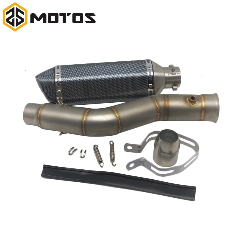 

ZS MOTOS Motorcycle Exhaust Middle Pipe Side Row For YAMAHA YZF-R1 2009-2014 With Exhaust
