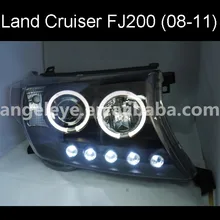 Для TOYOTA Land Cruiser FJ200 LC200 светодиодные передние фары 2007-2011 год SN Стиль