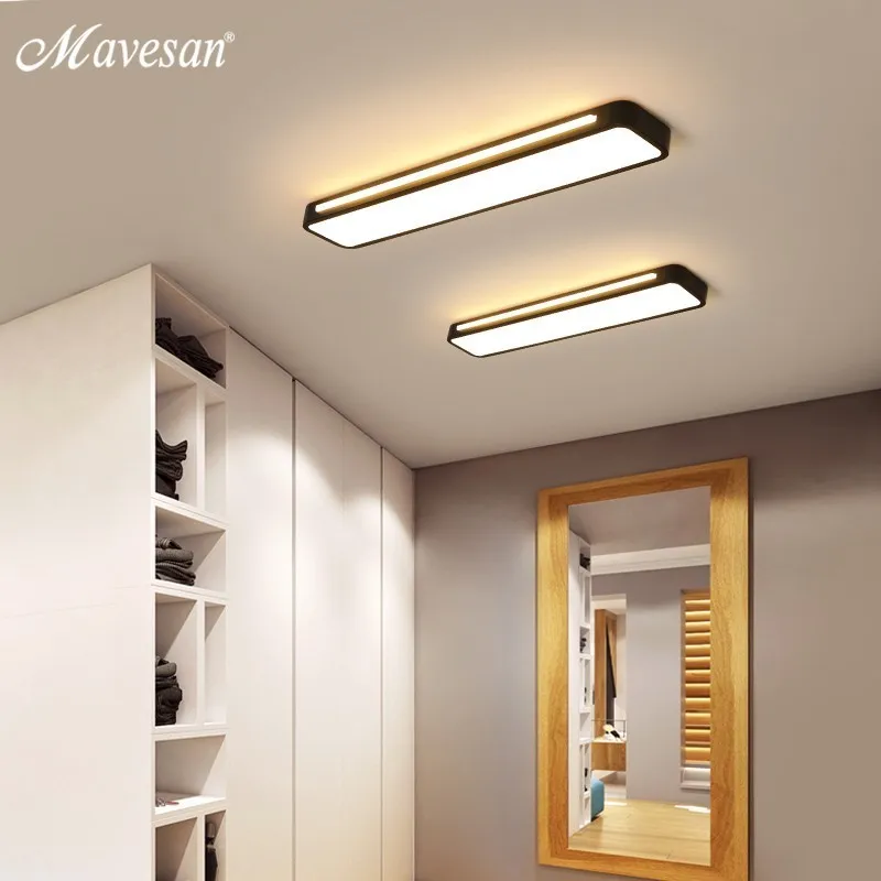 

Chandelier Light White Black For Corridor Hallway Surface Mounted Acrylic lamps 15W 18W 22W fixture Lustres Lampadario AC85-260V