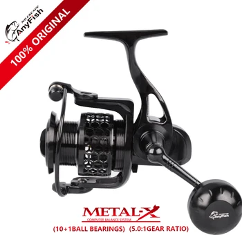 

ANYFISH METAL-X Spinning Fishing Reel 2000/3000/4000/5000/6000 10+1BB Full- metal Boat Rock Fishing Wheels carrete de pesca