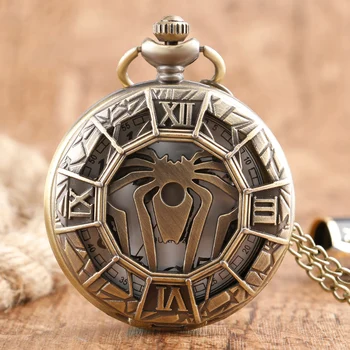 

Retro Hollow Spider Bronze Pocket Watch Necklace Pendant House Greyjoy of Pyke Family Crest We Do Not Sow Clock Chian Watch