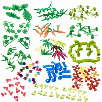 Locking Creator Blocks MOC Parts Plant Tree Leaf Flower DIY Building Blocks Bricks Toys for Children City Creator Locking Parts 1