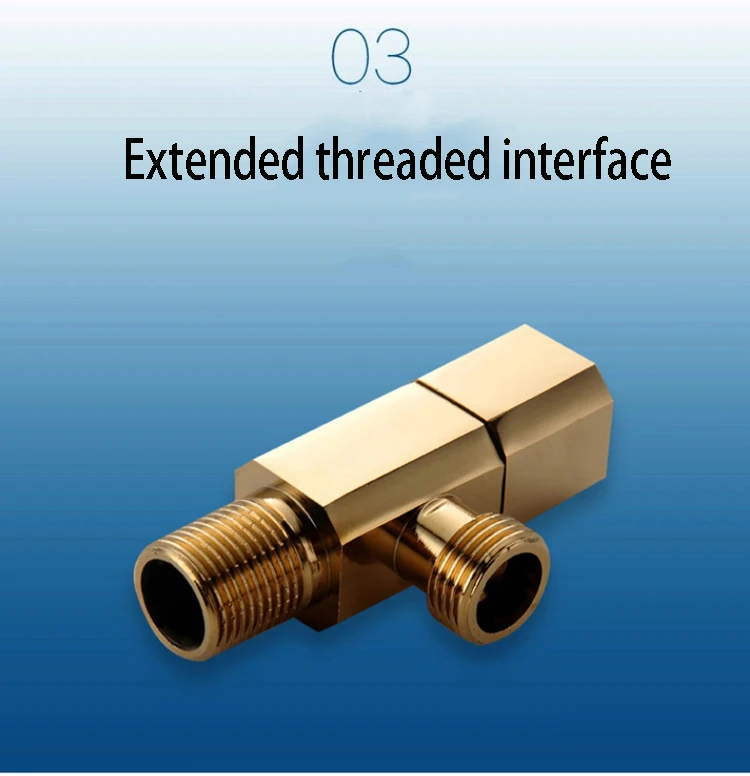 Золотой угловой клапан медный позолоченный треугольный клапан общий клапан для ванной водозапорный кран туалет треугольник