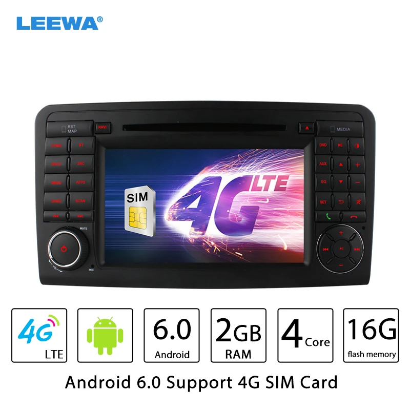 Top LEEWA 7" Android 6.0 (64bit) DDR3 2G/16G/4G LTE Car DVD GPS Radio Head Unit For Mercedes Benz X164 GL320/GL350/GL420/GL450/GL500 0 Top LEEWA 7" Android 6.0 (64bit) DDR3 2G/16G/4G LTE Car DVD GPS Radio Head Unit For Mercedes Benz X164 GL320/GL350/GL420/GL450/GL500 0