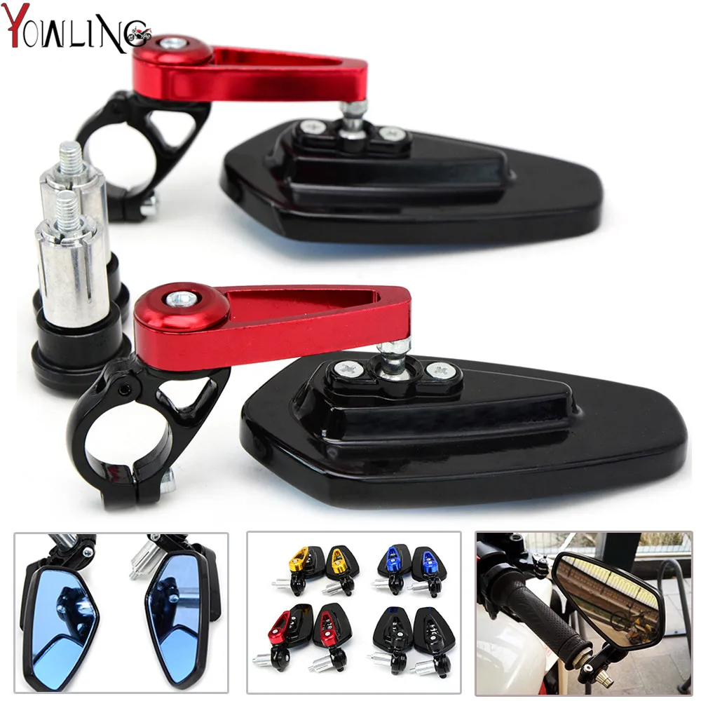 Universal 7/8"" 22mm handle bar motorcycle bar end mirror Motorcycle Mirror FOR DUCATI Street Fighter 696 796 796 848 FZ09 MT-09