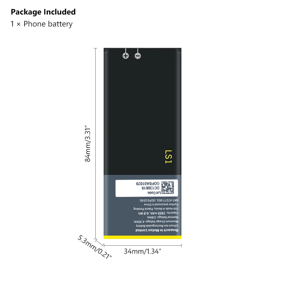 1800 мА/ч, LS1 LS-1 Батарея для BlackBerry Z10 STL100-2 Z10 LTE STL100-3 STL100-1 Перезаряжаемые литиевая батарея телефона Bateria батареи - Цвет: BlackBerry Z10