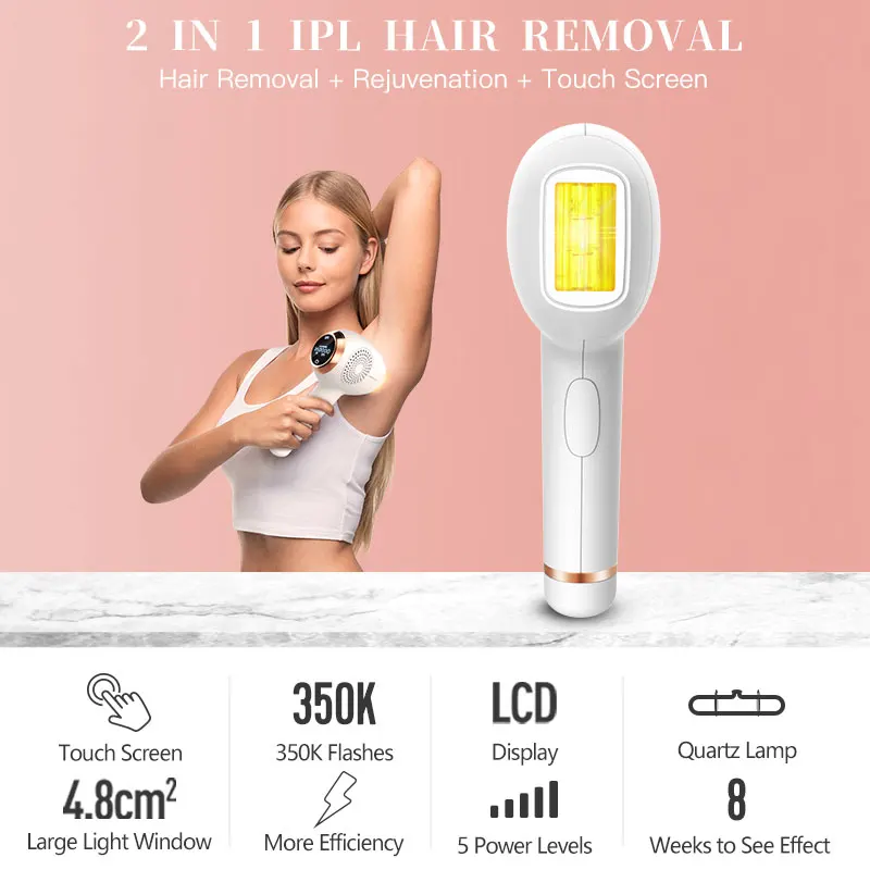 Эпилятор Lescolton IPL, постоянное лазерное удаление волос с ЖК-дисплеем, 350000 импульсов, лазерный триммер для бикини, фотоэпилятор