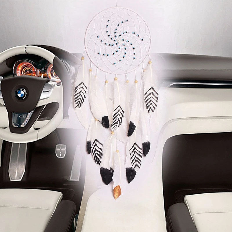 2019 new White Big Indian Hanging Dream Catcher Handmade Craft Car Wall Decoration