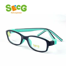 SECG квадратная сплошная съемная рамка для детских очков Гибкая TR90 силиконовая детская оправа для очков по рецепту люнет
