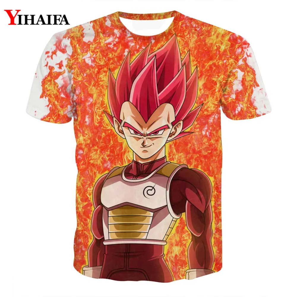 

New Men personality Anime Dragon Ball Z 3D Print T-shirt cool Fashion comfortable short-sleeved creative Tee shirt Tops