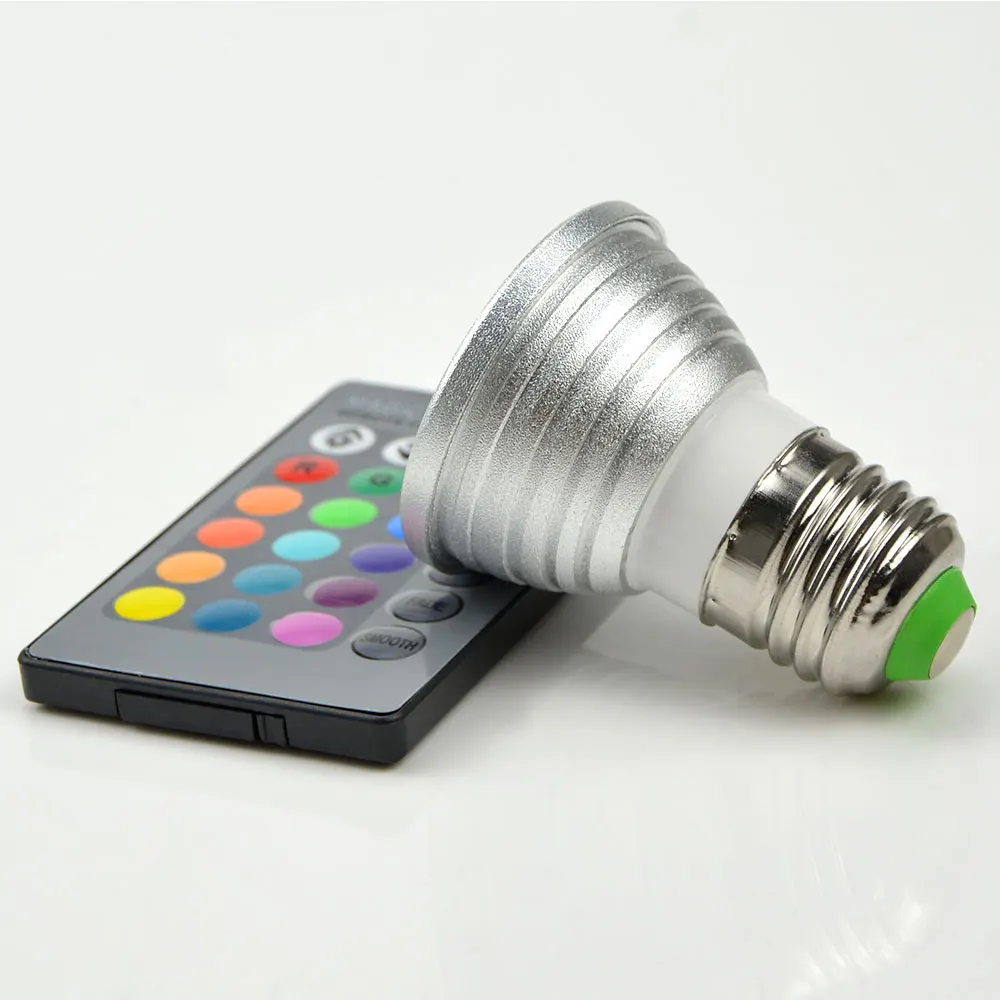 20~27Day Delivery 1PC 16 Colors 3W RGB LED Lampada bulb E27 220V 110V LED Spotlight lamps -> Lampada Led Rgb 20~27Day Delivery 1PC 16 Colors 3W RGB LED Lampada bulb E27 220V 110V LED Spotlight lamps -> Lampada Led Rgb