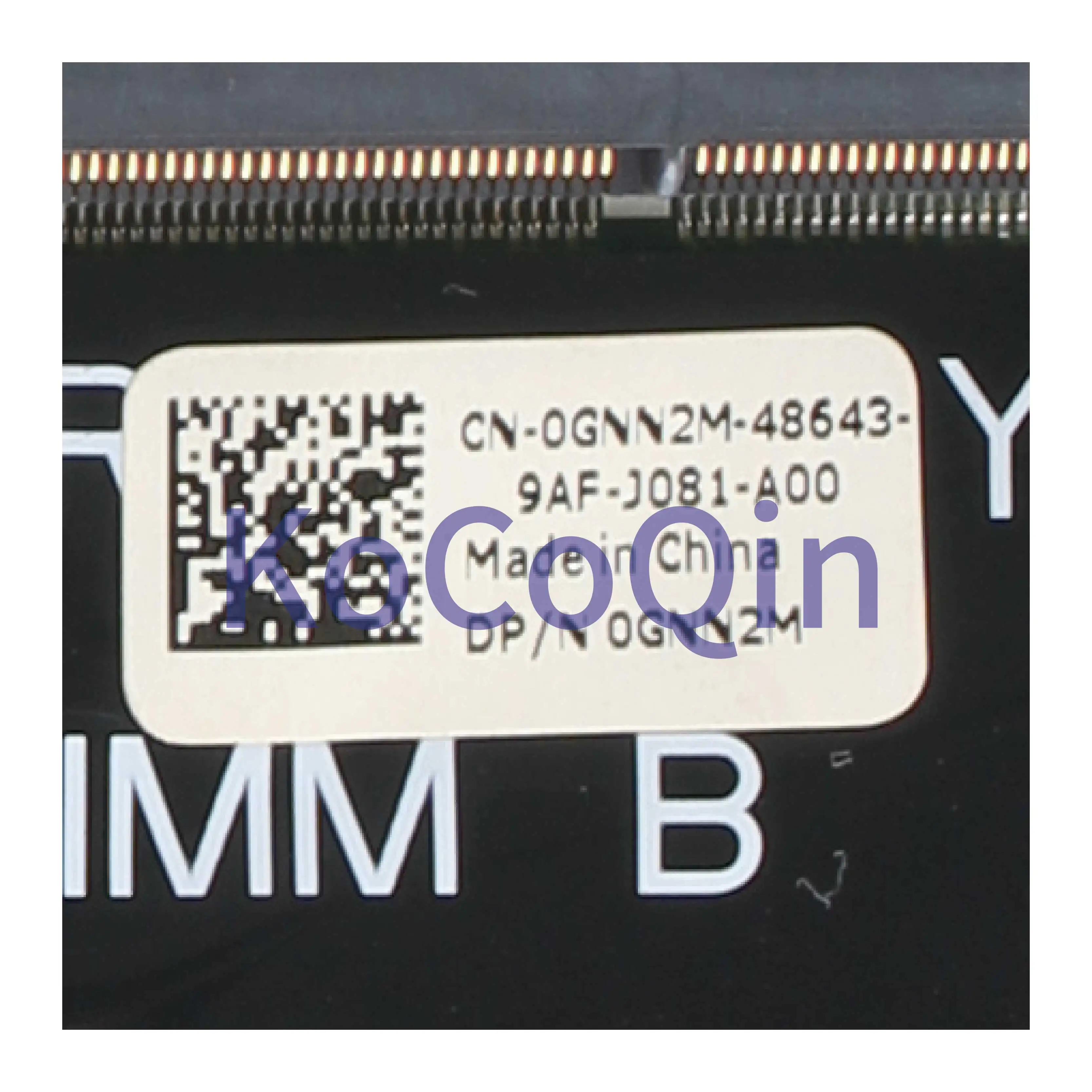Motherboard para Dell Kocoqin Mainboard Laptop Precision Cn-0gnn2m 0gnn2m Da0xm2mbae0 Pm55 M6500 - Imagem 3