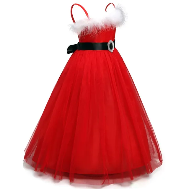 Infant Baby Girls Christmas Sets Kid Dresses Socks For Girls 3 4 5 6 7 8 Years Clothing Red Shoulderless Tulle Dresses Vestidos