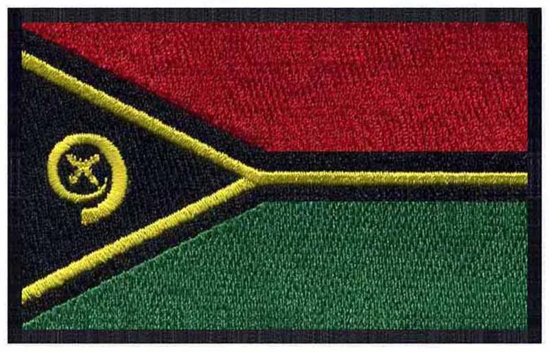 Вышитый Флаг Vanuatu шириной 3 дюйма на одежде заказ железная этикетка | Дом и сад