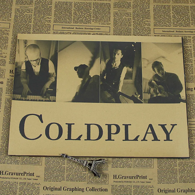 

Vintage Poster Coldplay Kraft retro rock poster Europe England star classic painting retro poster