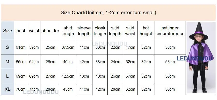 Детские фиолетовые ведьмы Косплэй костюм со шляпой детей Хэллоуин Праздник одежда для представлений Обувь для девочек Черная магия