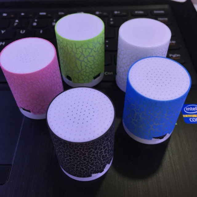 Ollivan Portable Mini Speakers HandsFree LED Speaker Support TF Card Stereo Sound Music Speaker crack Loudspeaker MP3 Player