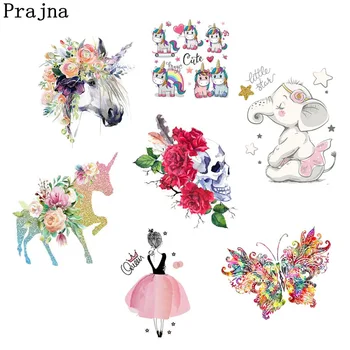 

Prajna Lion Heat Thermal Transfer Stickers For Jacket Jeans Iron On Patch A- leave Washable Clothes DIY Accessories Applique