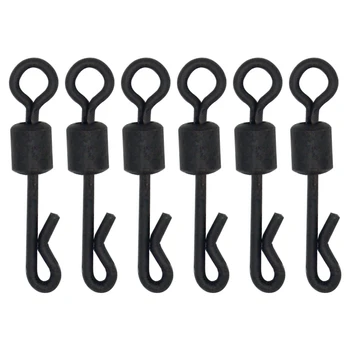 

Carp Fishing Quick Change Swivels 10pcs/lot Matte Black Carp Fishing Rig Connector Carp Fishing Terminal Tackle