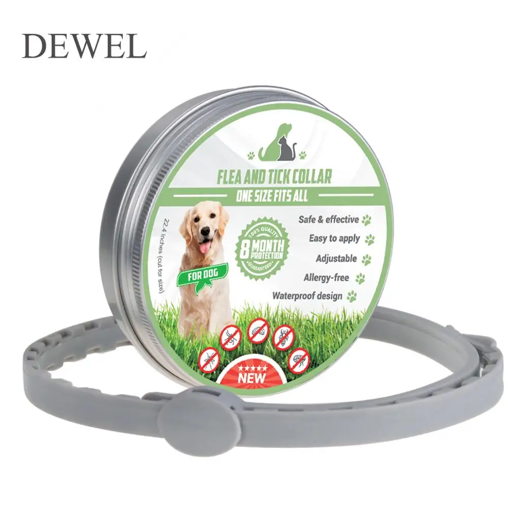 

Dewel Anti-insect Cat Dog Collar Protection Anti Flea Ticks Outdoor Protective Adjustable PET Collar Long-term Protection