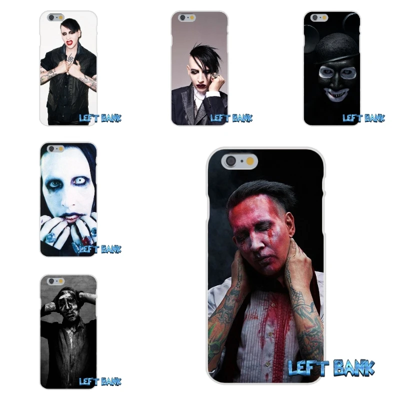 

Marilyn manson Soft Silicone TPU Transparent Cover Case For Samsung Galaxy Note 3 4 5 S4 S5 MINI S6 S7 edge
