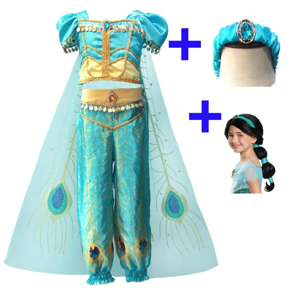 Fancy Dress Outfit Arabian Kids Small Red Girls Princess Aladdin Costume