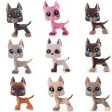 Novo original raro lps pet shop brinquedos frete grátis marrom great dane cabelo curto gato coleção simulação cosplay presente das crianças