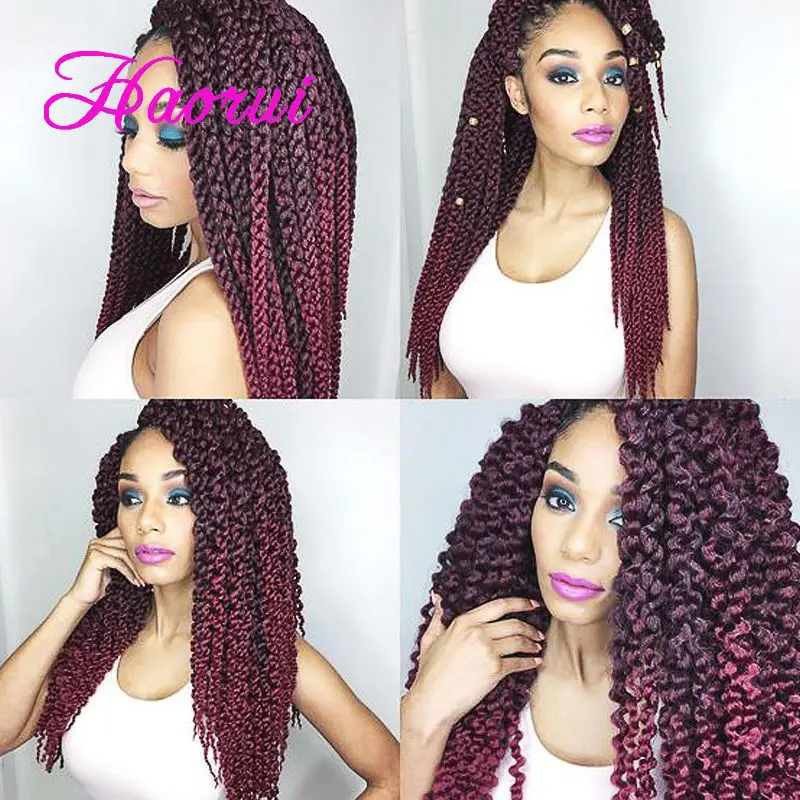 20 105g/pack 3D Cubic Twist Havana Mambo Twist Freetress Crochet Braids Box Braids Hair Senegalese Twist Crochet Hair Extension
