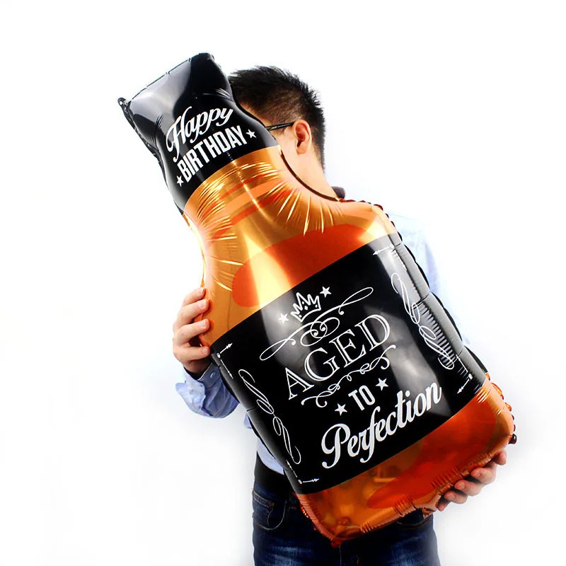Gran taza de la cerveza globos oro whisky botella de vino forma globos helio inflable globos cumpleaños fiesta decoraciones adultos Gran taza de la cerveza globos oro whisky botella de vino forma globos helio inflable globos cumpleaños fiesta decoraciones adultos