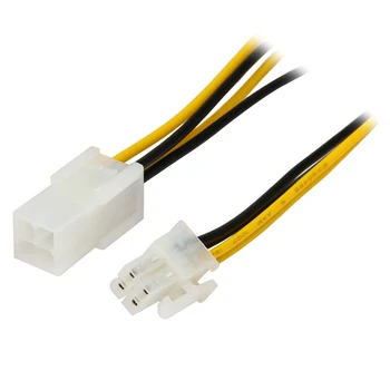 

8 inch Computer Power Supply PSU to Motherboard ATX 12V P4 4-Pins CPU Auxiliary Internal Power Extension Cable Cord,Male -Female