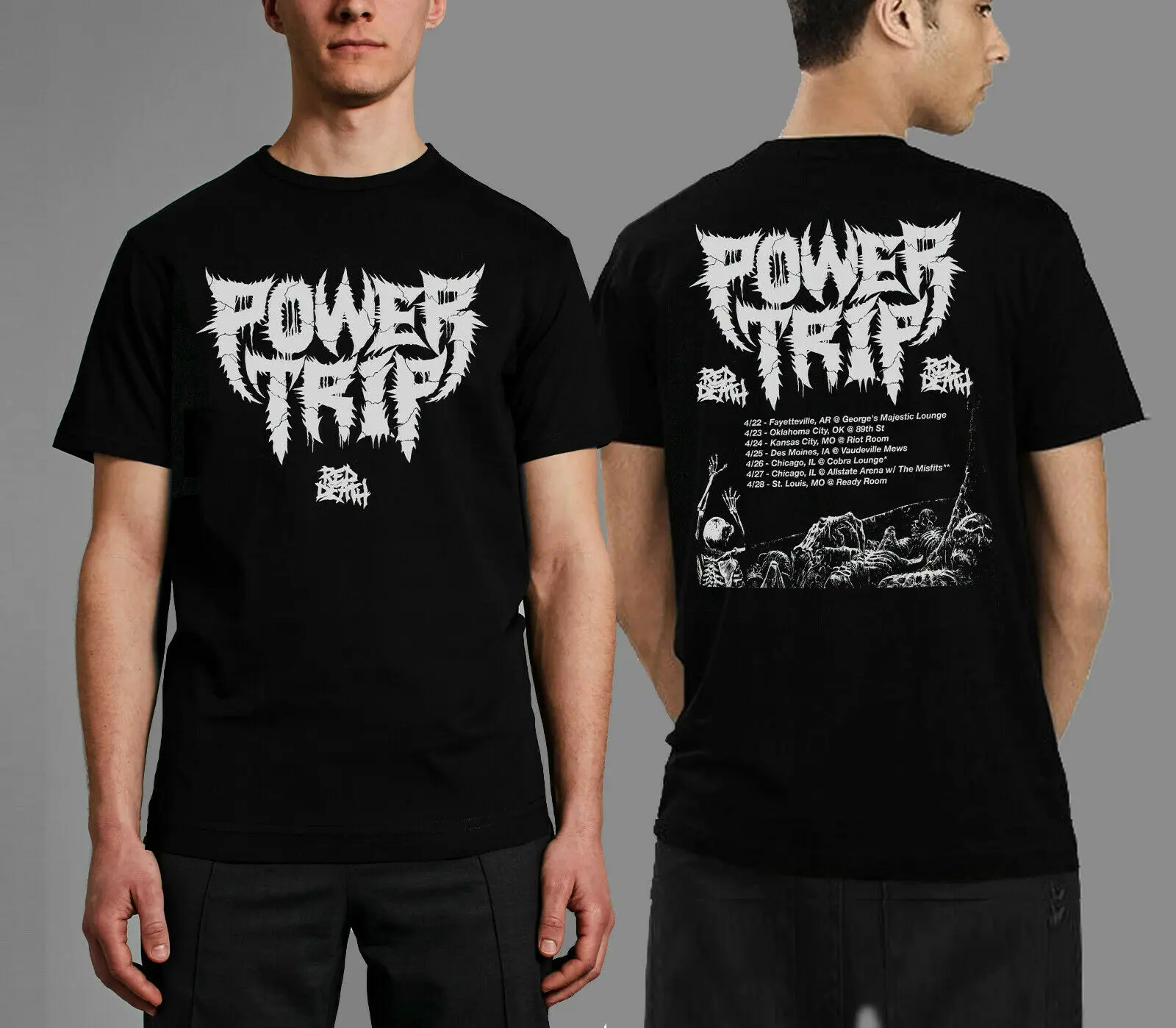 Футболка с красным принтом смерти Power Trip футболка размером на 1 2 4 9|Футболки| |