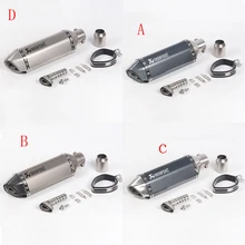 

51MM Motorcycle laser Akrapovic yoshimura Exhaust Pipe With Muffler Moto Bike Pot Escape For Yamaha Honda KTM Kawasaki Ducati