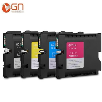 

GN 4 pieces competible ink cartridge GC31 GC 31 with chip show ink level for Ricoh IPSiO GX e5500 e7700 e3300 e2600 printer