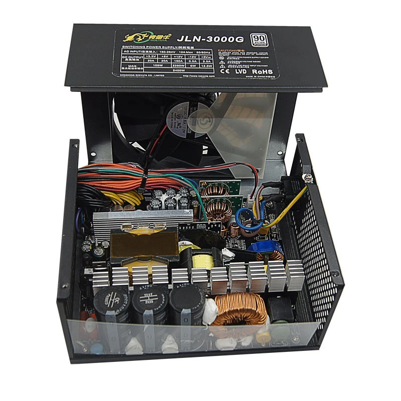 2400W ATX PSU mining Monero ethereum power supply manufacture support 12 GPU rx 470 570 onda motherboard open frame sever source