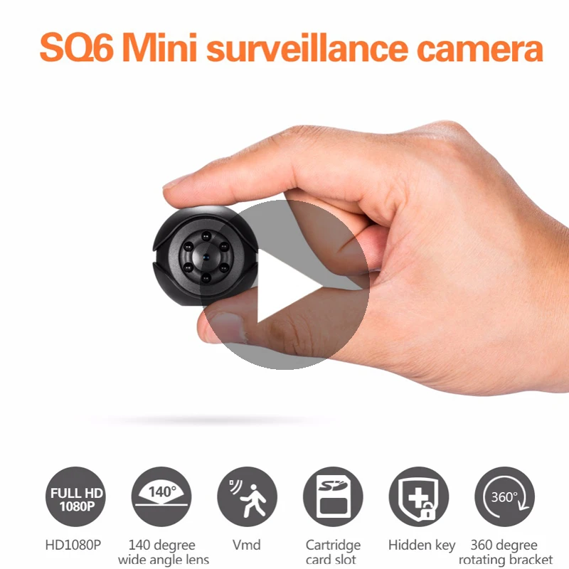 

SQ6 SQ 6 Night Vision Small Secret Micro Video Mini Camera HD 1080p Cam Camcorder With Motion Sensor Detection Tiny Microcamera