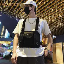 Хип-хоп сетчатый поясной ремень, повседневный женский мужской спортивный жилет, нагрудная сумка, клетчатая нагрудная сумка для мужчин, Kanye West, Хип-Хоп сумка-бум