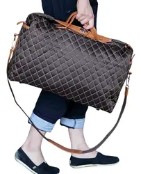 Повседневная клетчатая британская Мужская портативная дорожная сумка модная мужская сумка через плечо большая емкость износостойкая PU