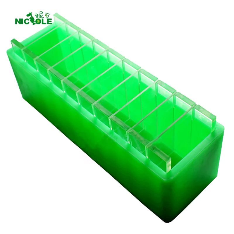 Nicole Silicone Loaf Soap Mold with Vertical and Crosswise Dividers for