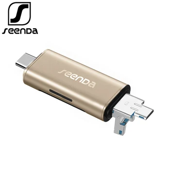 

SeenDa All In 1 USB 3.0 Type-C Metal Card Reader High Speed SD TF Micro SD Card Reader Micro USB Multi Memory OTG Card Reader