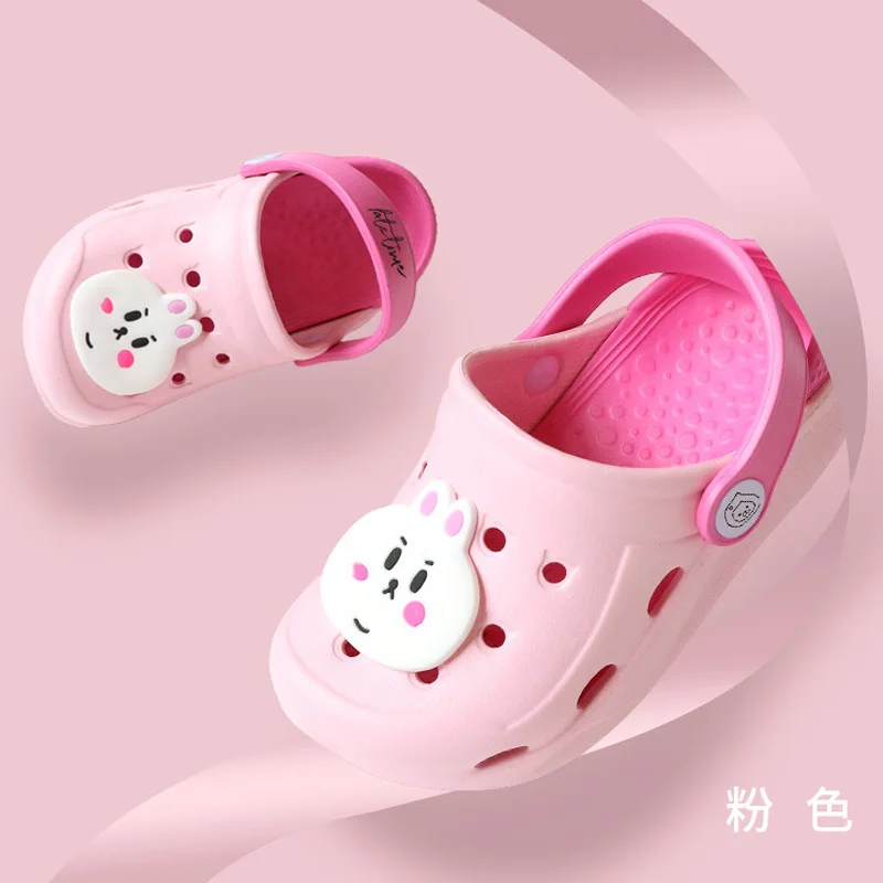 2019 High Quality Summer Cartoon Garden Shoes Hollow Cute Hole Shoes Children's Beach Shoes Non-slip Breathable Croc Shoes