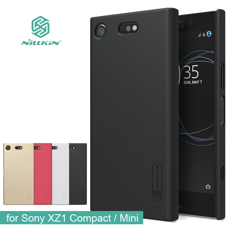 

for Sony Xperia XZ1 Compact Nillkin Super Frosted Shield Hard Back PC Cover Case for Sony XZ1 Mini Phone Case + Protector film