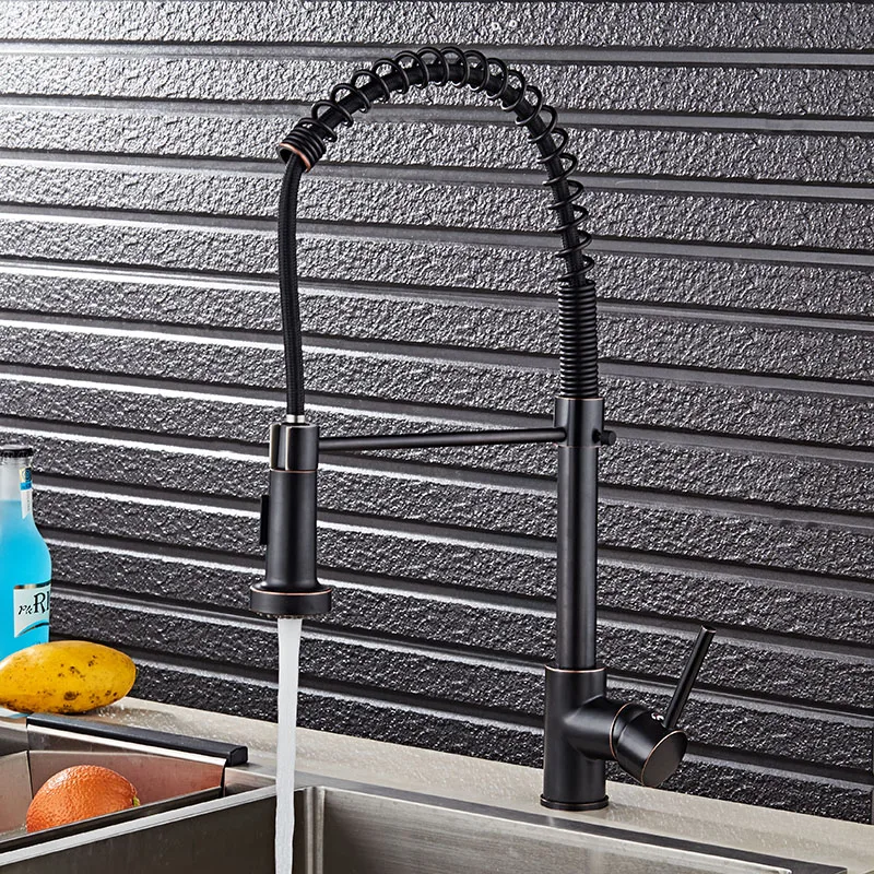Pull-Down-Sprayer-Black-Brass-Water-Kitchen-Faucet-Swivel-Vessel-Sink-Mixer-Tap-Cozinha-ORB-Kitchen (2)