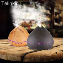 

400ml Aroma Essential Oil Diffuser Ultrasonic Air Humidifier with Wood Grain 7Color Changing LED Lights for Office Home