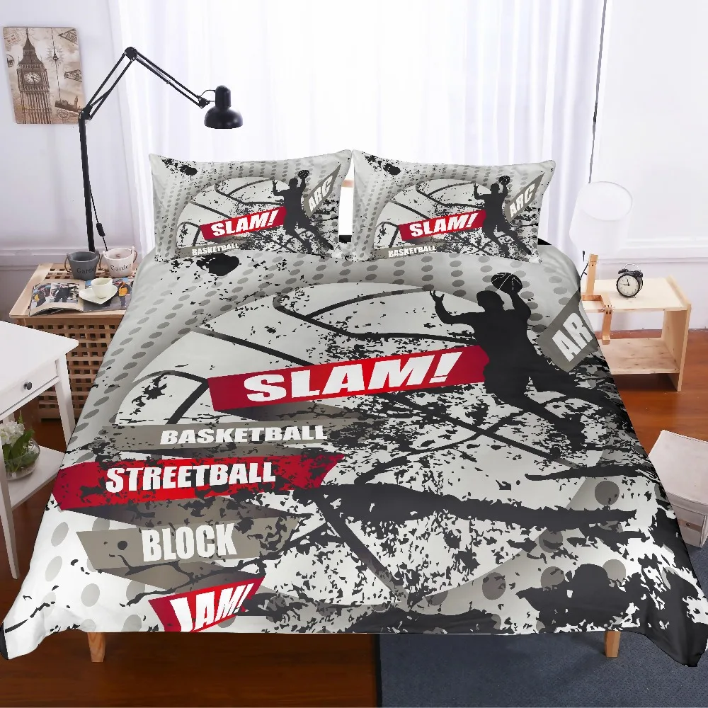 Us 26 58 40 Off 3d Print Basketball Bedding Set Hook Line Chart Playing Friends Kids Gift Duvet Cover Home Textiles In Sets