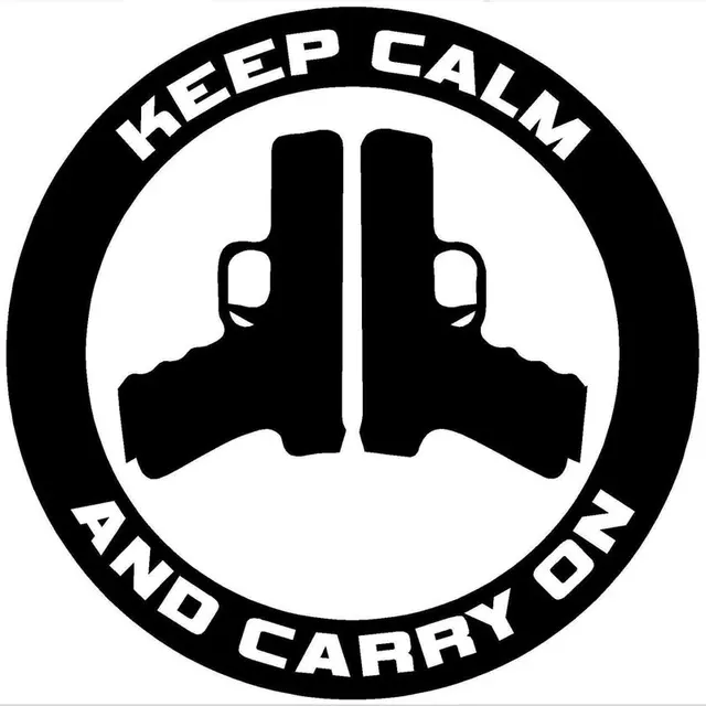 Buy 12.7CM*12.7CM Keep Calm and Carry On Gun Control