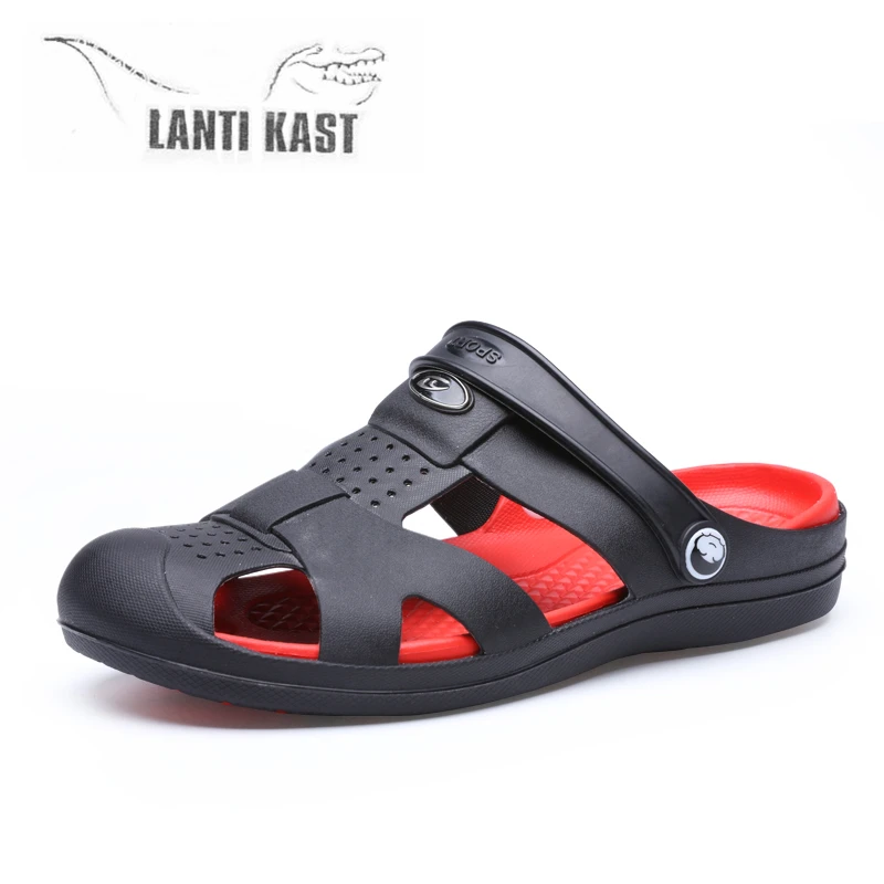 

Lightweight Summer Beach Sandals Flat Water Shoes For Men Slip-on Hole Aqua Shoes Clogs Swimming Fishing Barefoot Sea Shoes